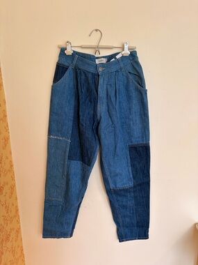 Coach Patchwork Blue Denim Jeans - Two-Tone Blue